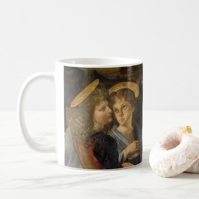 Leonardo da Vincis änglar i Kristi dop Kaffemugg (Med munk)