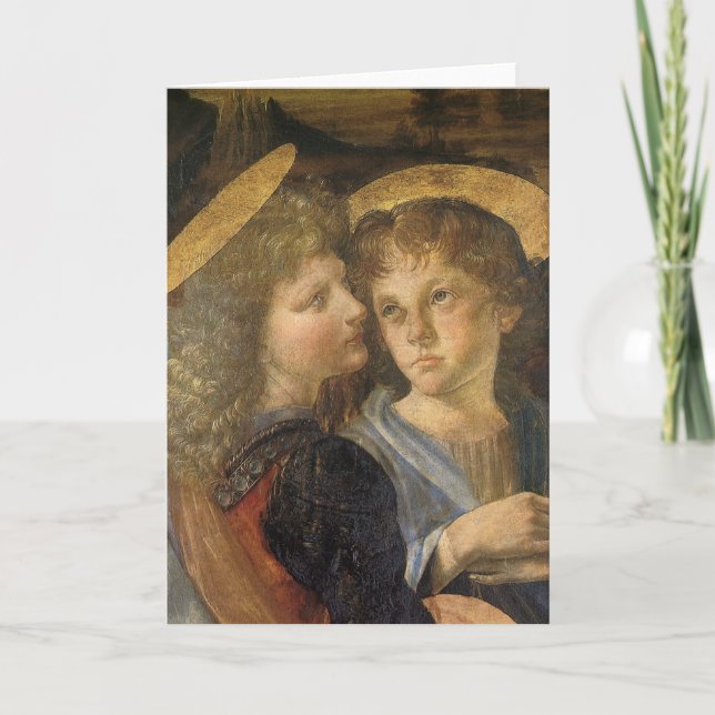 Leonardo da Vincis Änglar till Kristi dop Kort (Framsida)
