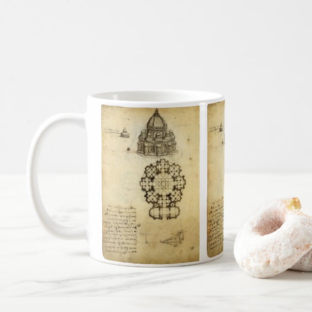Leonardo da Vinci's Architectural Cathedral Study Kaffemugg (Med munk)
