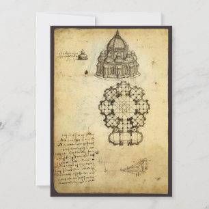 Leonardo da Vincis arkitektoniska katedralstudie