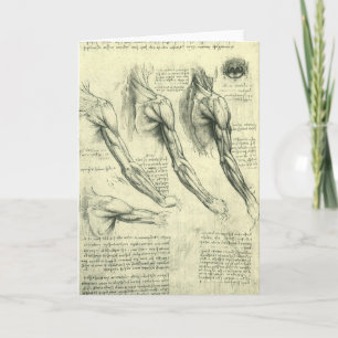 Leonardo da Vincis Arm och Shoulder Anatomy Kort