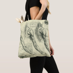 Leonardo da Vincis Arm och Shoulder Anatomy Tygkasse