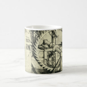 Leonardo da Vincis armborst driven av en löpargång Kaffemugg