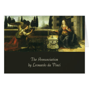 Leonardo da Vincis Bebådelsen Hälsningskort