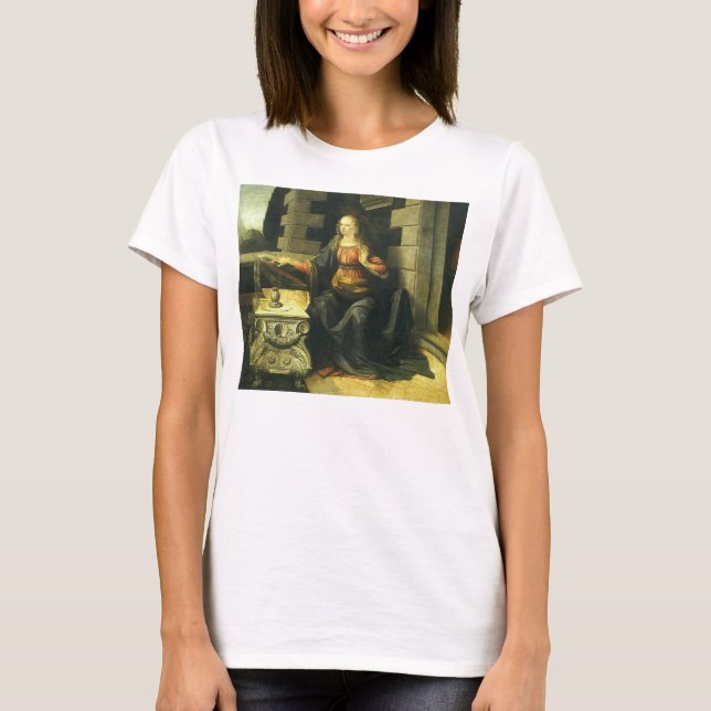 Leonardo da Vincis Bebådelsen Tee Shirt (Framsida)