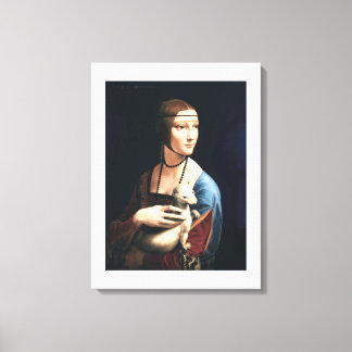 Leonardo da Vincis Dam med en Ermine (ca 1490) Canvastryck