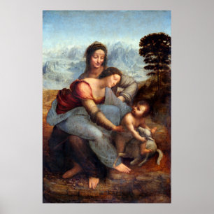 Leonardo da Vincis Dam med en Ermine (ca 1490) Poster
