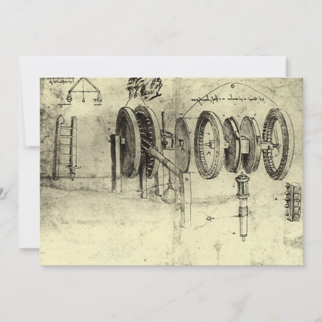 Leonardo da Vinci's Engineering Sketch of a Wheel (Framsida)