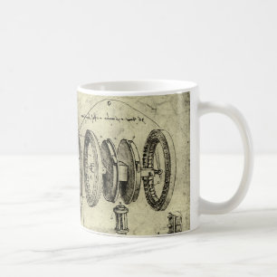 Leonardo da Vinci's Engineering Sketch of a Wheel Kaffemugg