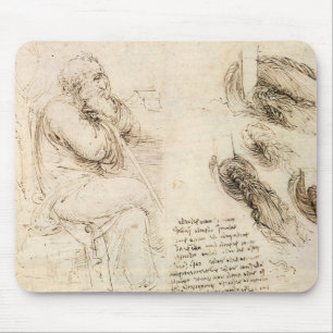 Leonardo da Vincis Gamle man och vattenskiss Musmatta