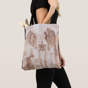 Leonardo da Vinci's Human Anatomy Skeleton Bones Tygkasse