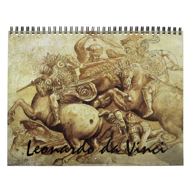 Leonardo da Vincis konstnärliga målningar och skis Kalender (Omslag)