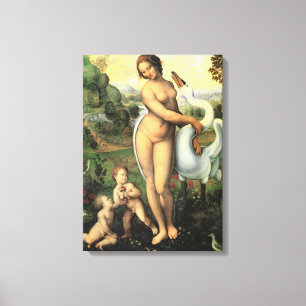 Leonardo da Vincis Leda och svanen Canvastryck