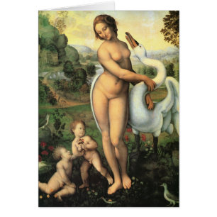 Leonardo da Vincis Leda och svanen Hälsningskort