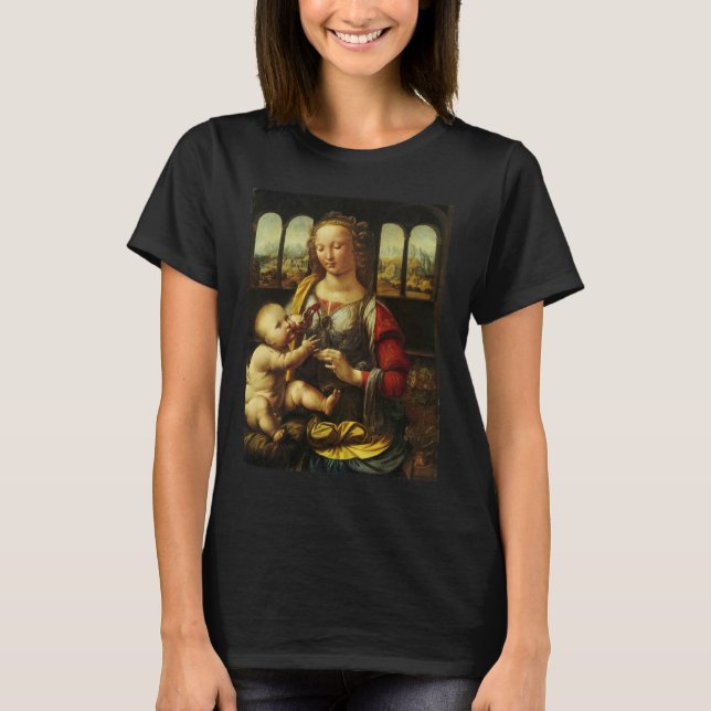 Leonardo da Vinci's Madonna of the Carnation T Shirt (Framsida)