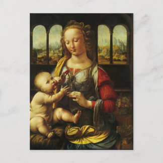 Leonardo da Vinci's Madonna of the Carnation Vykort