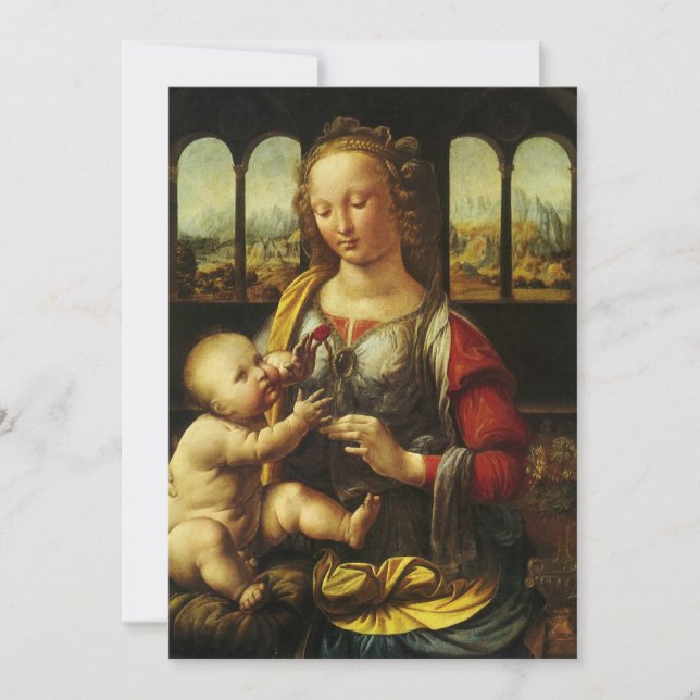 Leonardo da Vincis Madonnan med nejlikan (Framsida)