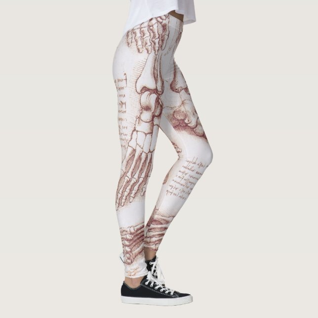 Leonardo da Vincis människoanatomiska fotskelett Leggings (Höger)