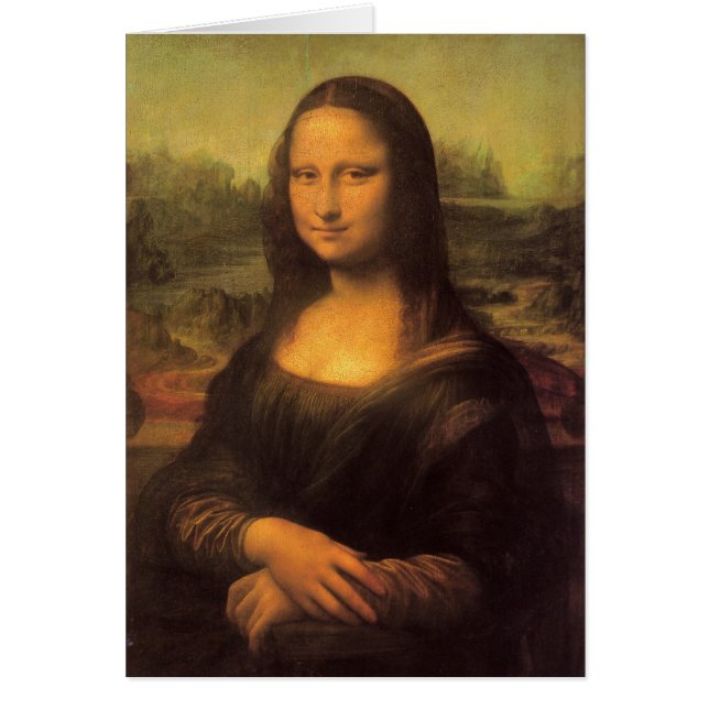 Leonardo Da Vincis Mona Lisa Hälsningskort (Framsidan)