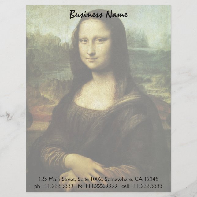 Leonardo da Vinci's Mona Lisa, Renaissance Art Brevhuvud (Framsida)