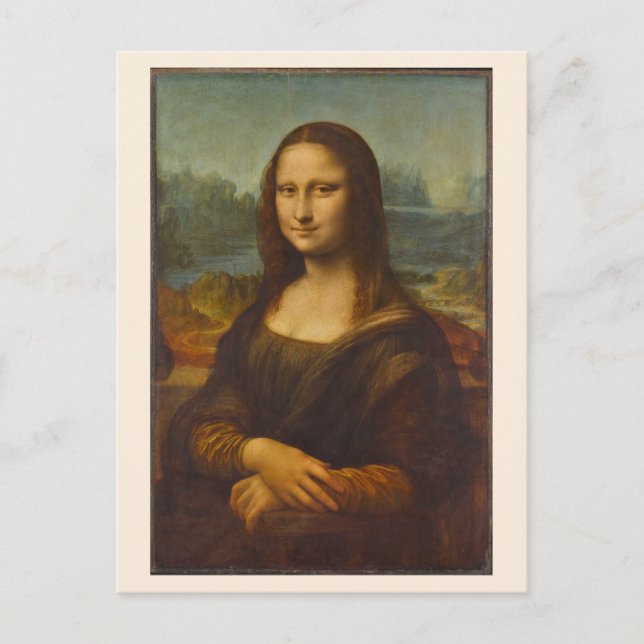 Leonardo da Vinci's Mona Lisa, Renaissance Art Vykort (Framsida)