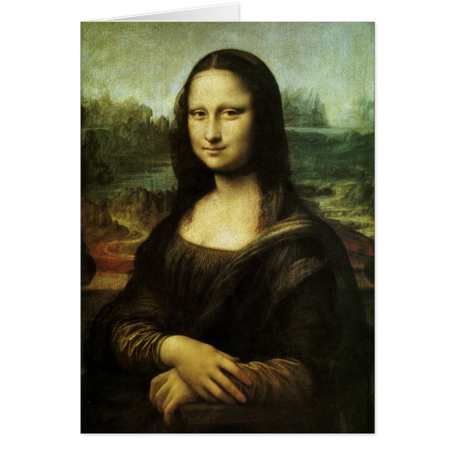 Leonardo da Vincis Mona Lisa, renässanskonst Hälsningskort (Framsidan)