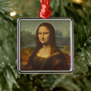 Leonardo da Vincis Mona Lisa, renässanskonst Julgransprydnad Metall