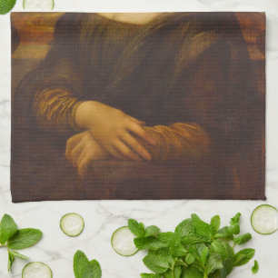 Leonardo da Vincis Mona Lisa, renässanskonst Kökshandduk