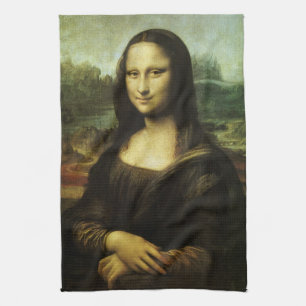 Leonardo da Vincis Mona Lisa, renässanskonst Kökshandduk