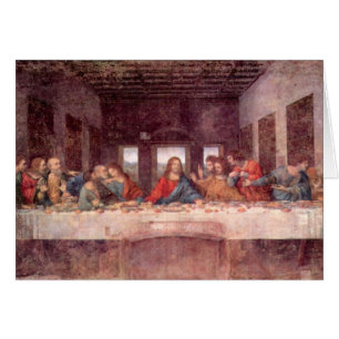 Leonardo da Vincis Nattvarden Hälsningskort