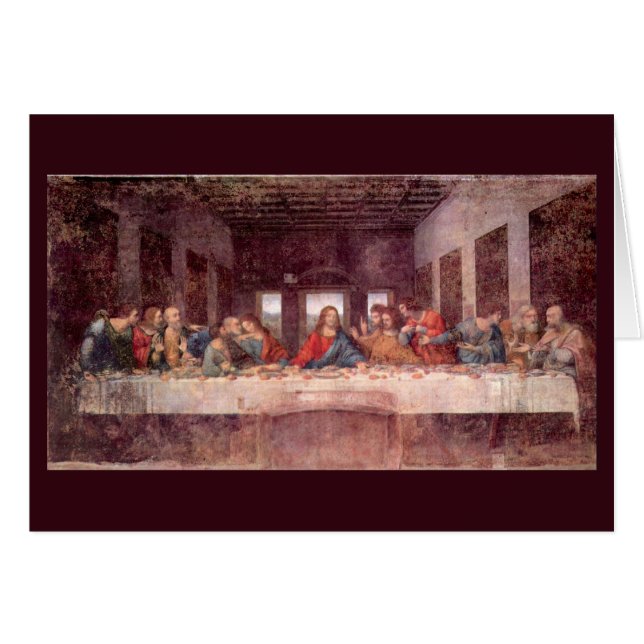 Leonardo da Vincis Nattvarden Hälsningskort (Framsidan Horizontal)