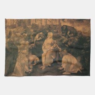 Leonardo da Vincis Pokarnas tillbedjan Kökshandduk