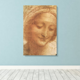 Leonardo da Vincis porträtt av Santa Anna-studie Canvastryck