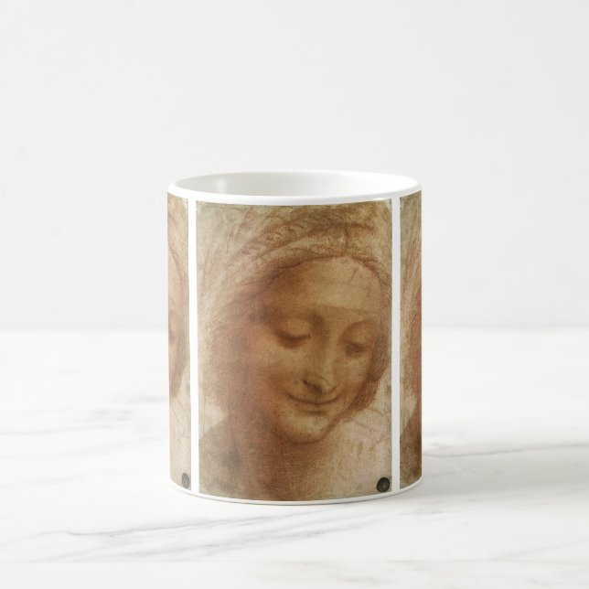 Leonardo da Vincis porträtt av studie av Sankta An Kaffemugg (Center)