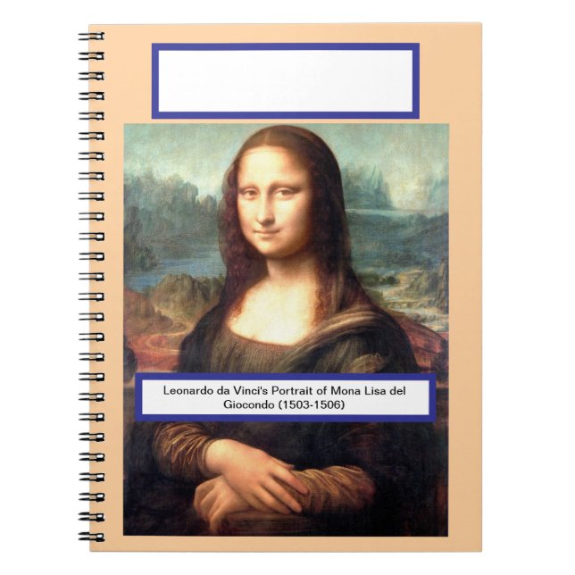 Leonardo da Vincis Porträtt i Mona Lisa Anteckningsbok (Framsidan)
