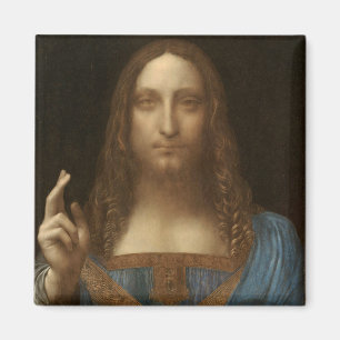 Leonardo da Vincis Salvator Mundi (Jesus Kristus) Magnet