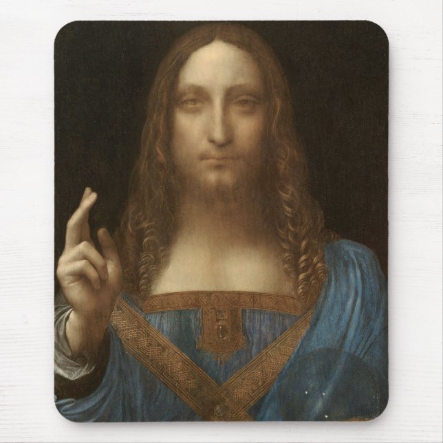 Leonardo da Vinci's Salvator Mundi (Jesus Kristus) Musmatta (Framsidan)