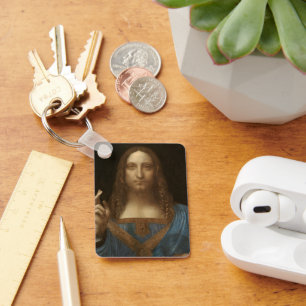 Leonardo da Vincis Salvator Mundi (Jesus Kristus) Nyckelring