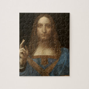 Leonardo da Vincis Salvator Mundi (Jesus Kristus) Pussel