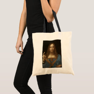 Leonardo da Vincis Salvator Mundi (Jesus Kristus) Tygkasse