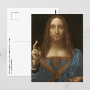Leonardo da Vinci's Salvator Mundi (Jesus Kristus) Vykort
