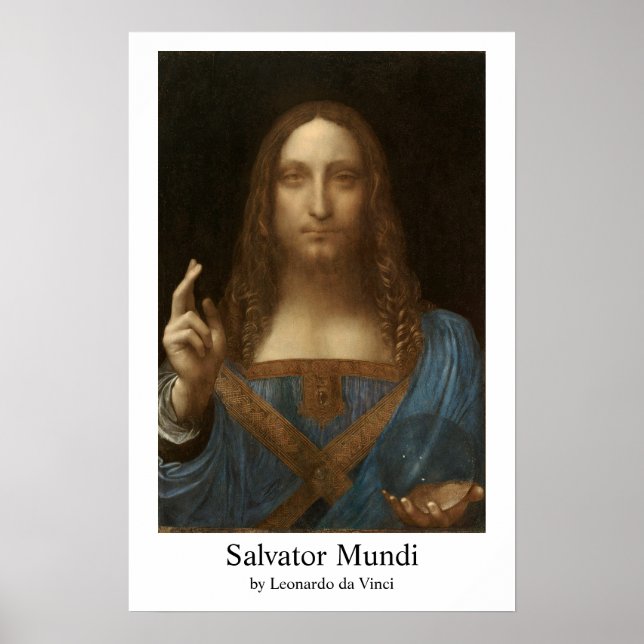 Leonardo da Vincis Salvator Mundi Poster (Framsidan)