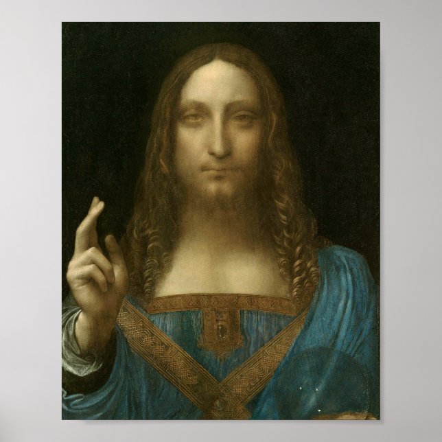 Leonardo da Vincis Salvator Mundi Poster (Framsidan)