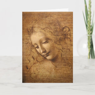 Leonardo da Vincis Scapigliata, Kvinnohuvud Kort
