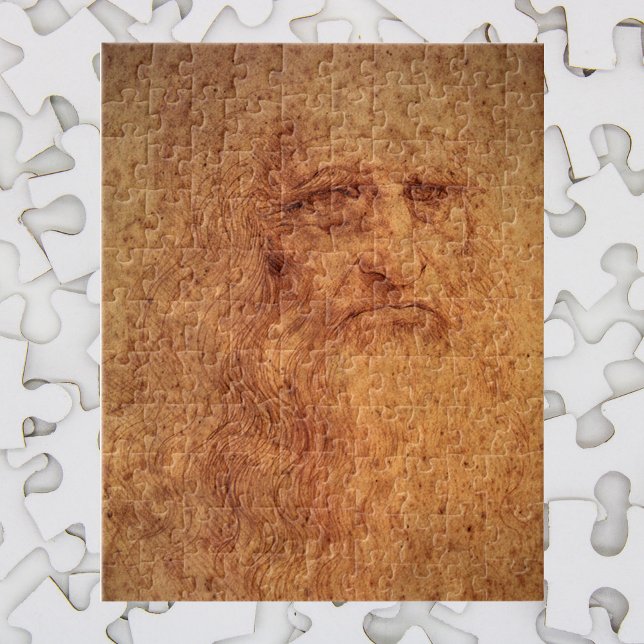 Leonardo da Vincis Självporträtt, Renaissance Art Pussel (Skapare uppladdad)