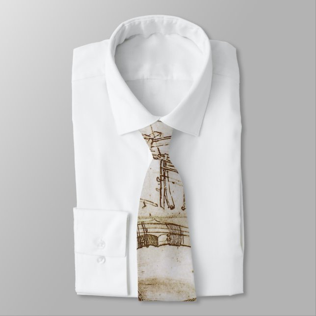 Leonardo da Vincis skiss på jättestora armborstvap Slips (Bunden)