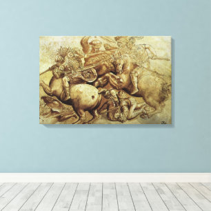 Leonardo da Vincis Slaget vid Anghiari Canvastryck