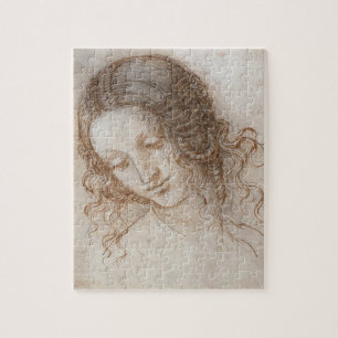 Leonardo da Vincis Studie av Ledahuvudet Pussel