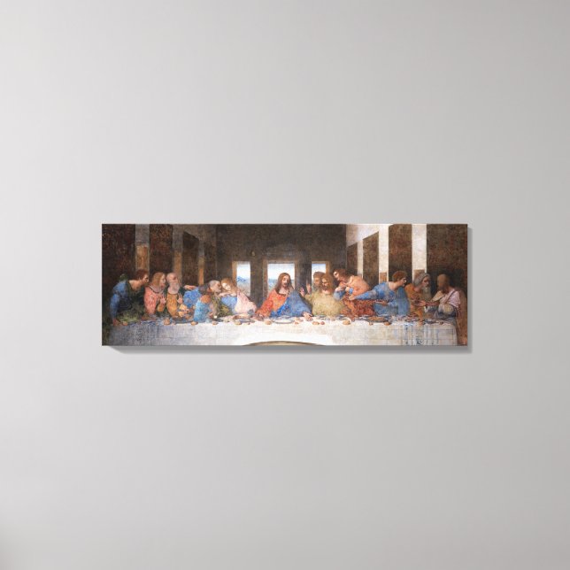 Leonardo da Vinci's The Last Supper (1495-1498) Canvastryck (Framsida)