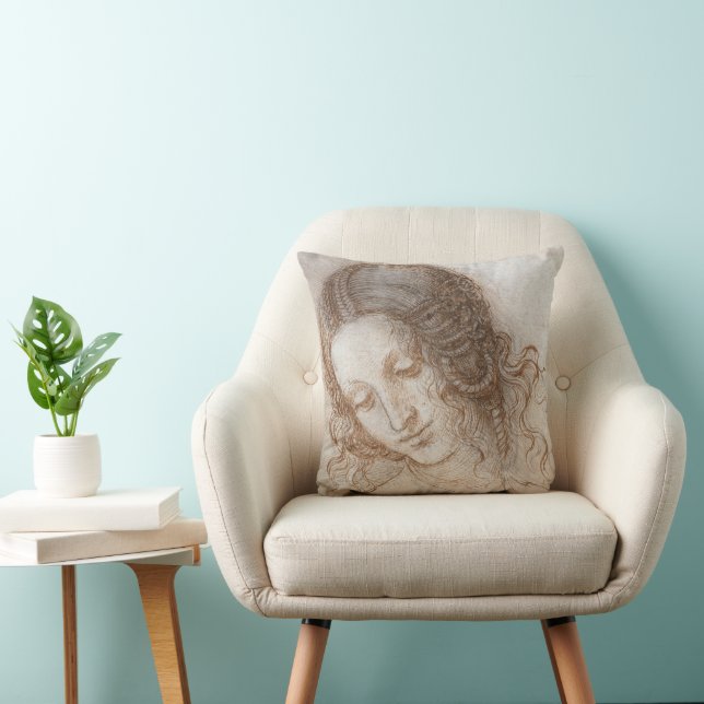 Leonardo da Vincis undersökning av Leda-chefen Kudde (Stol)